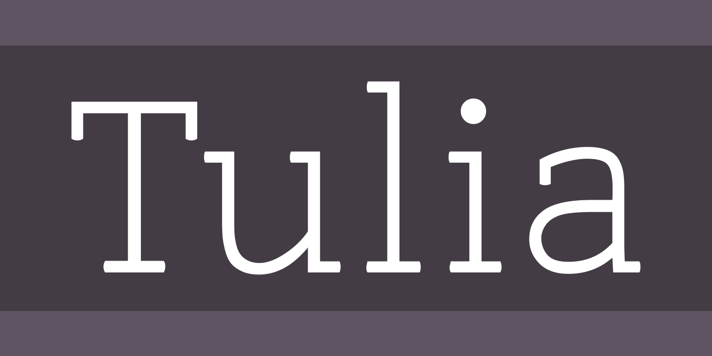 Шрифт Tulia